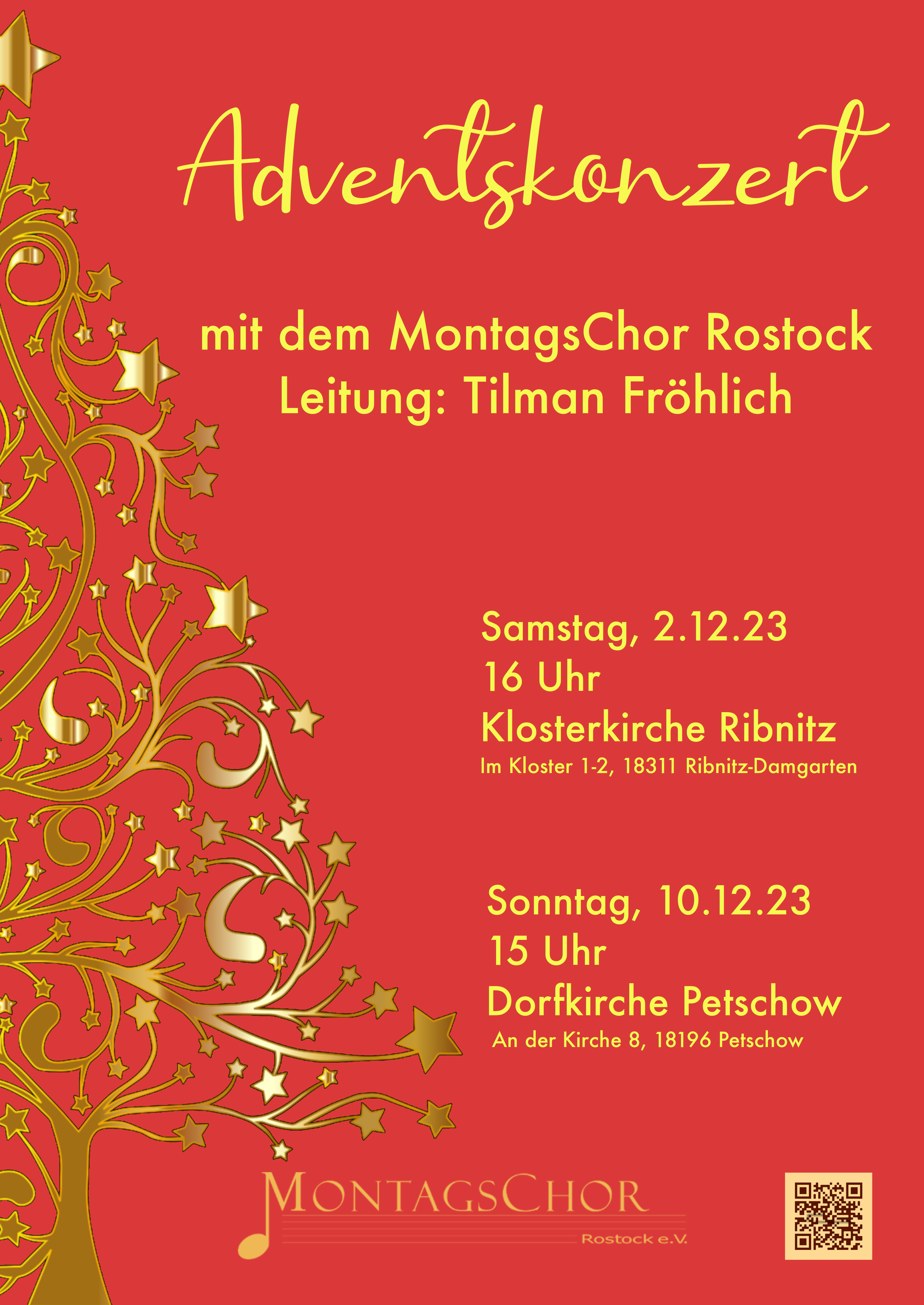 Plakat Weihnachtskonzerte 2023